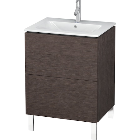 Duravit L-Cube Floor Standing Vanity Unit Lc662507272 Brushed Dark Oak LC662507272